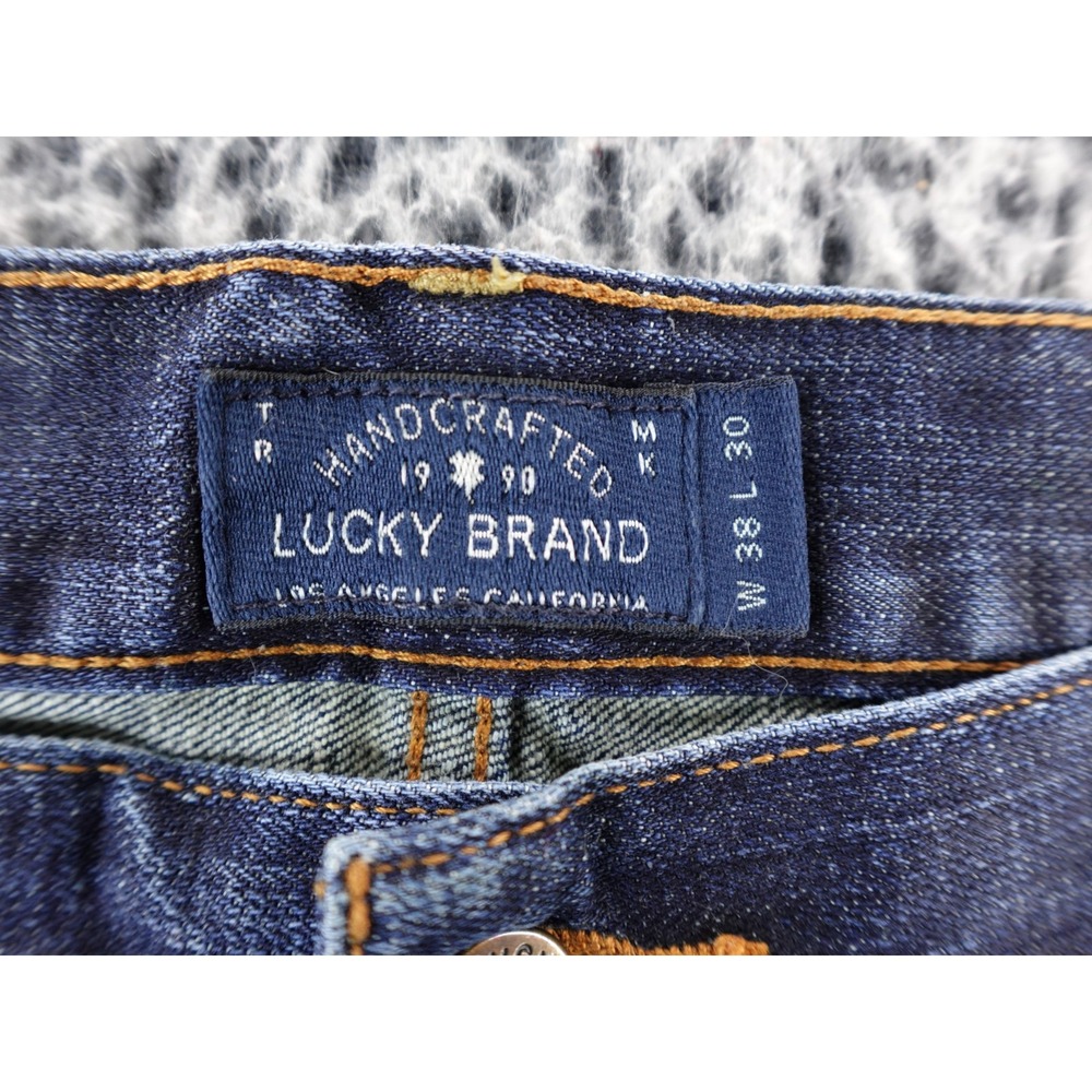 Lucky Brand 221 Jeans Mens 38x30 Straight Fit Dark Wash Stretch Denim‎ Jeans - Picture 9 of 15